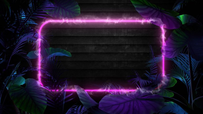 Tropical Neon Background - Promo Barbie - Poster image
