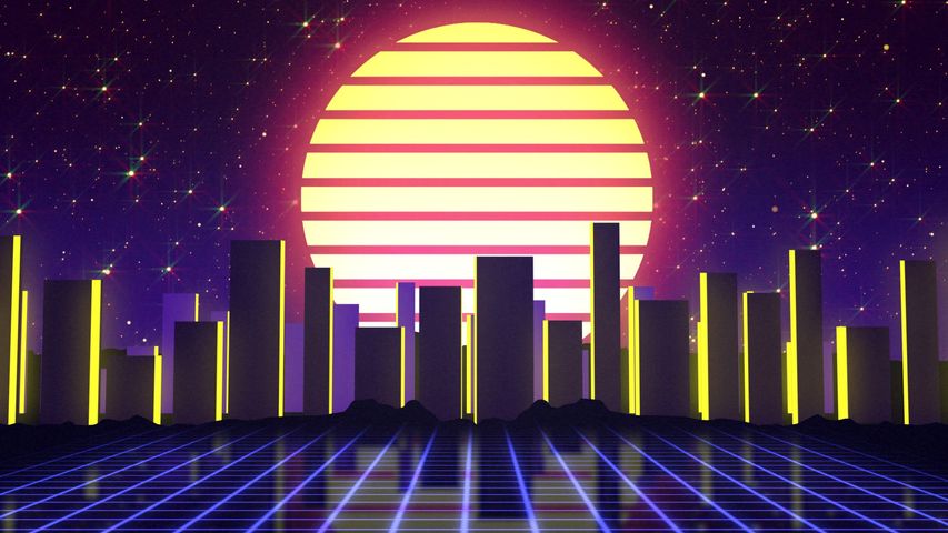 Retro Vaporwave Background - Original - Poster image