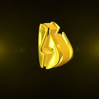 Rotating 3D Reveal - Square Gold theme video