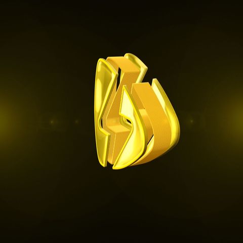 Rotating 3D Reveal - Square - Gold - Poster image