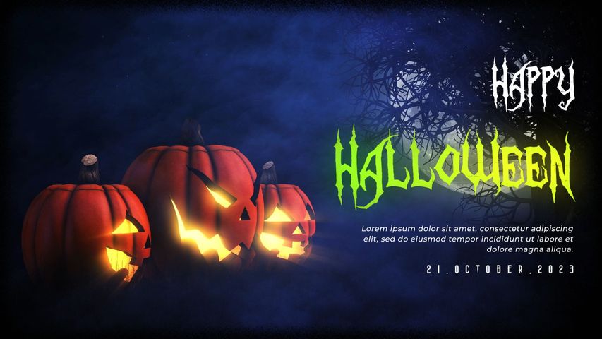 Halloween Spooky Greeting 1 - Original - Poster image