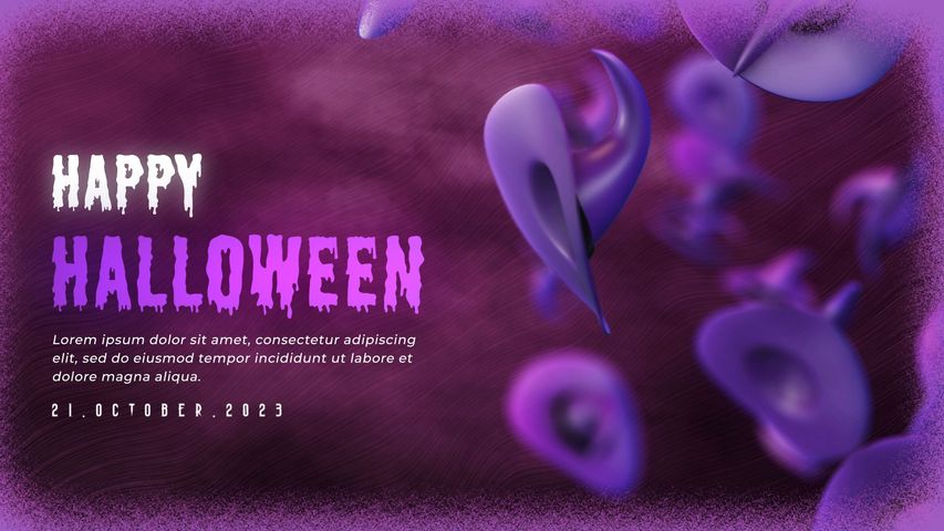 Halloween Spooky Greeting 3 - Original - Poster image