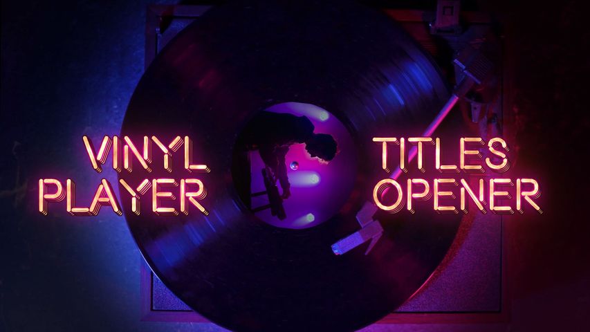 Neon Vinyl Titles Opener - Original - Poster image