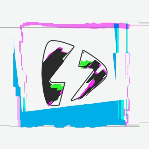 Glitch Art Logo - Square - Original - Poster image