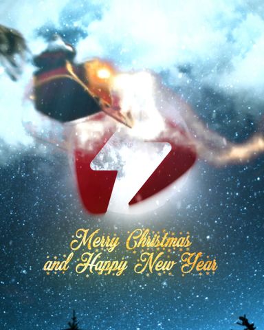 Santa's Sleigh Greeting - Post - Original - Poster image