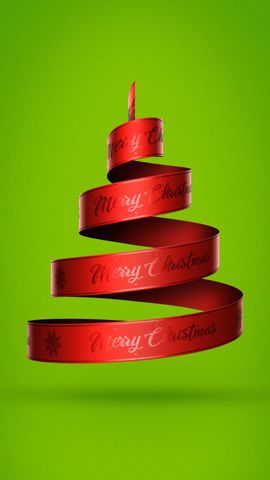 Christmas Ribbon Reveal - Vertical - Original - Poster image