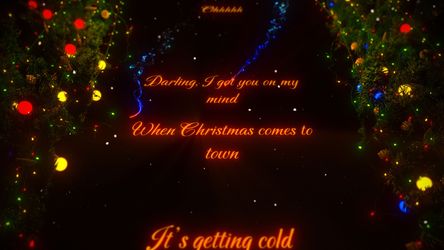 Christmas Wreath Lyrics Fly Through theme video