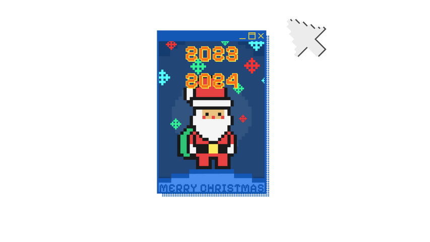 Christmas Pixel Title 4 - Original - Poster image