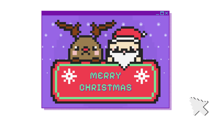 Christmas Pixel Title 5 - Original - Poster image