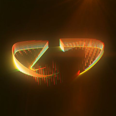 Neon Extrusion Reveal - Square - Orange Logo - Poster image