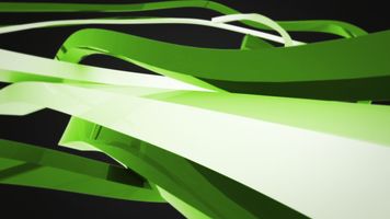 Green  White Ribbons Theme