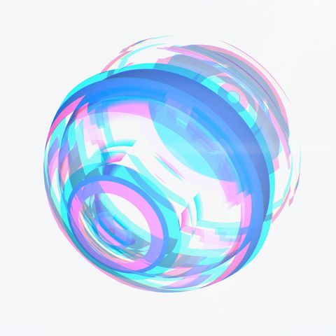 Glass Sphere Reveal - Square - Original - Poster image