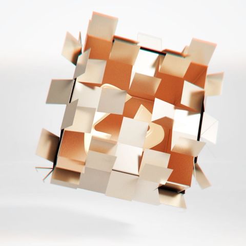Unfolding Cube - Square - Original 1 - Poster image