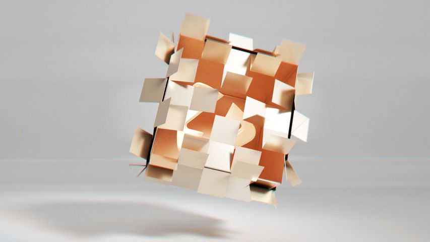Unfolding Cube - Original - Poster image