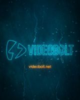 Glowing Neon Reveal - Post Blue Logo theme video