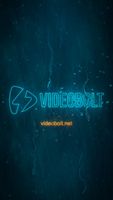 Glowing Neon Reveal - Vertical Blue Logo theme video
