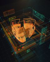 Hologram Contours Ident - Post Orange Logo theme video