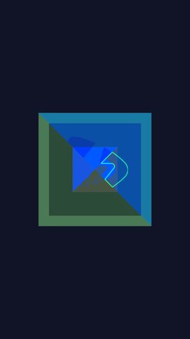 Cube Logo Unveil - Vertical - Royal Blue - Poster image