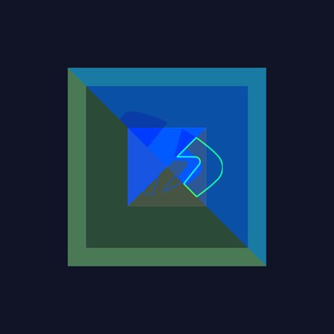 Cube Logo Unveil - Square - Royal Blue - Poster image