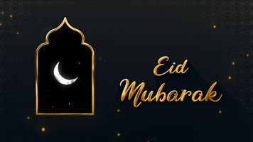 Royal Black Eid Greeting