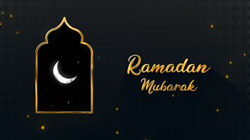 Royal Black Ramadan Greeting