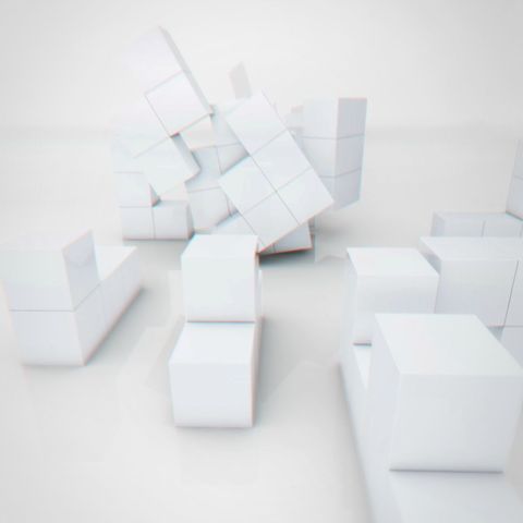 Tetris Cube - Square - Original - Poster image