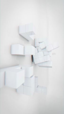 Tetris Cube - Vertical - Original - Poster image