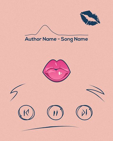 Kiss Lips Music Visualizer - Post - Original - Poster image