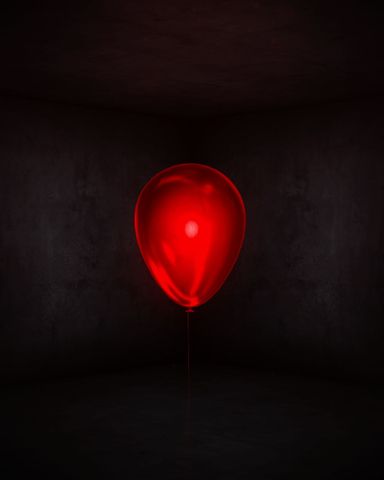 Creepy Balloon Intro - Post - Logo Version Red Balloon - Poster image