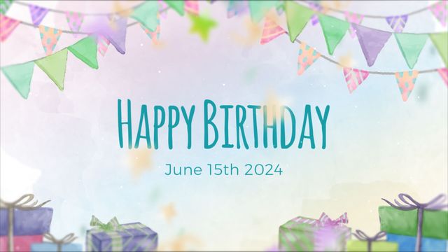Bright Birthday Slideshow - vb birthday card - Poster image