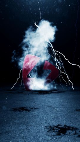 Explosive Energy Lightning Logo Intro - Vertical - Original - Poster image