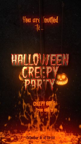 Halloween Pumpkins Party Invitation - Original - Poster image
