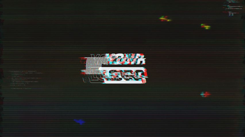 Distorted Glitch Logo - Example theme - Poster image