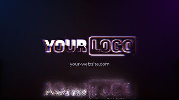 Neon Glitch Logo - Horizontal Example theme theme video