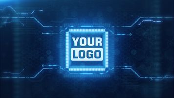 Circuit Logo Reveal - Horizontal Example theme theme video