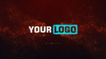 Burn Particles Logo Reveal - Horizontal Example theme theme video