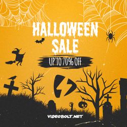 Halloween Sale Square Original theme video