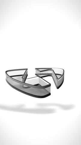 Clean Outline 3D Logo 3 - Vertical - Original - Poster image