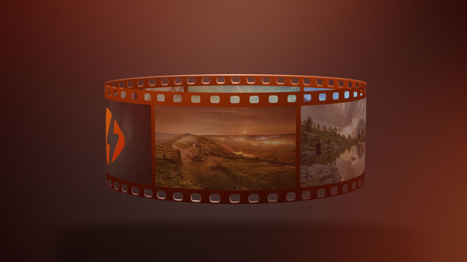 Film Frame Search - Cinematic logo intro
